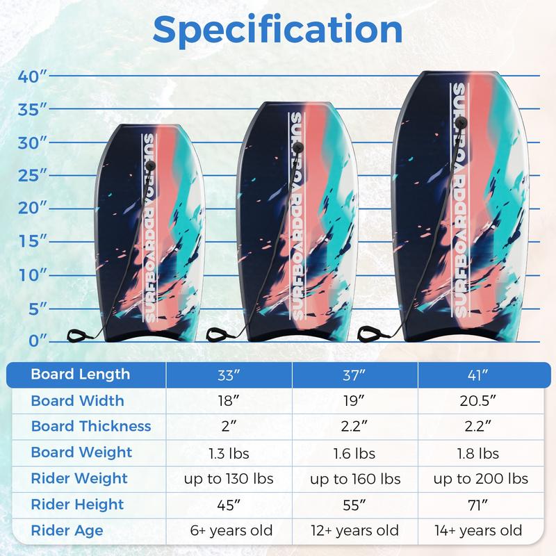 33/37/41 Inches Lightweight Bo - Bodyboard Boogie Board 리뷰 및 가격