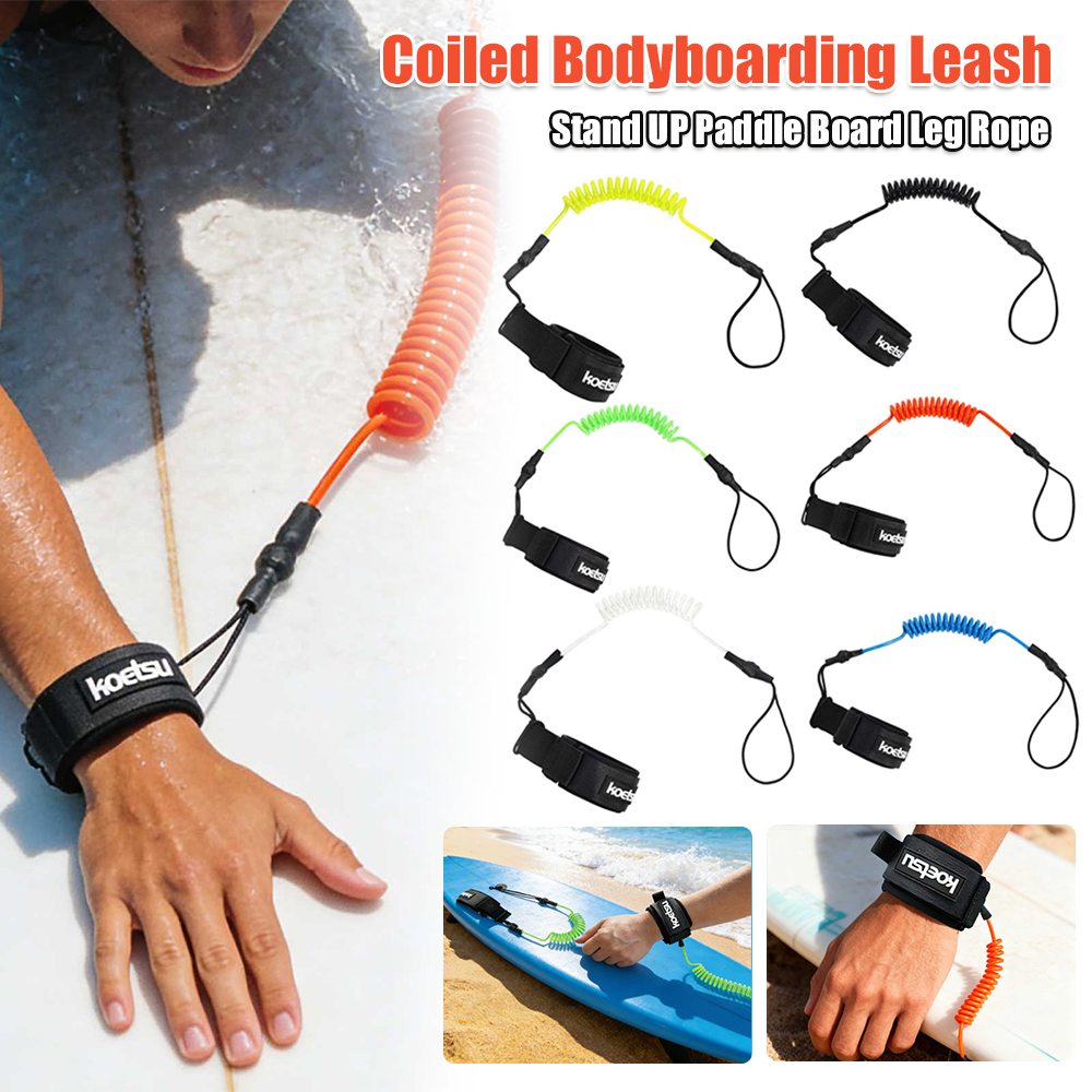Coiled Bodyboarding Leash TPU  - Stand Up Paddle Leash 리뷰 및 가격