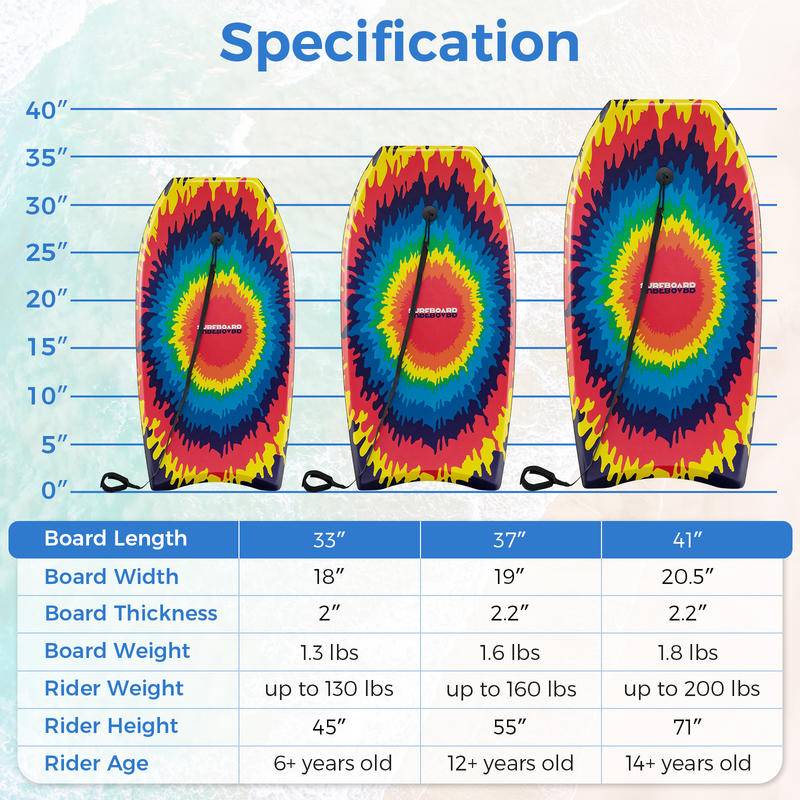 33/37/41 Inches Lightweight Bo - Bodyboard Boogie Board 리뷰 및 가격